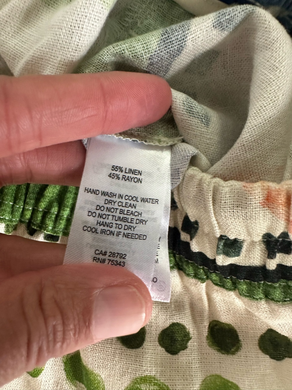 Rachel Zoe Tropical Fruit Print Linen Pants - Picture 6 of 6